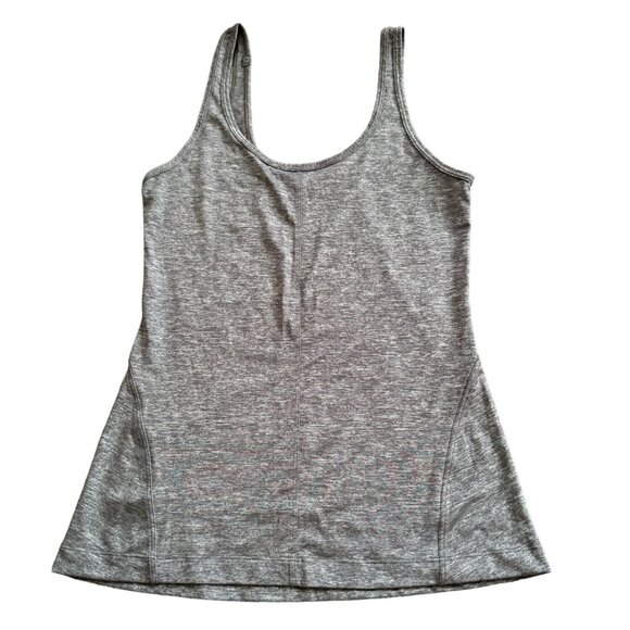 Lululemon Womens Tank Top Size 4 Silver Gray‎ Sleeveless Scoop Neck Yoga Active - Picture 2 of 5